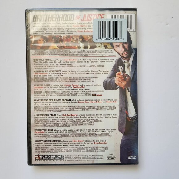 Brotherhood Of Justice DVD Featuring Keanu Reeves Includes 7 Bonus Movies Echo B - Picture 2 of 5